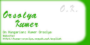 orsolya kumer business card